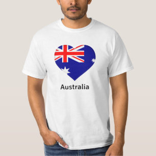 Herz - Australische Flagge T-Shirt