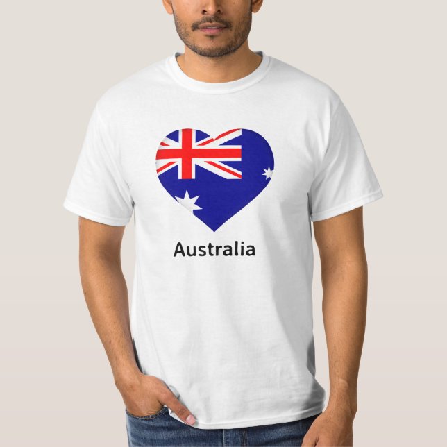 Herz - Australische Flagge T-Shirt (Vorderseite)
