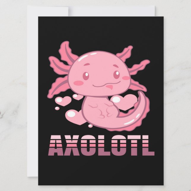 Herz Axolotl | Niedlicher Cartoon Axolotl (Vorderseite)