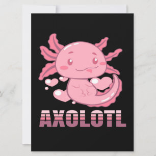 Herz Axolotl Niedlicher Cartoon Axolotl