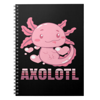 Herz Axolotl | Niedlicher Cartoon Axolotl Notizblock