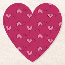 Herz Balloon Pattern Untersetzer
