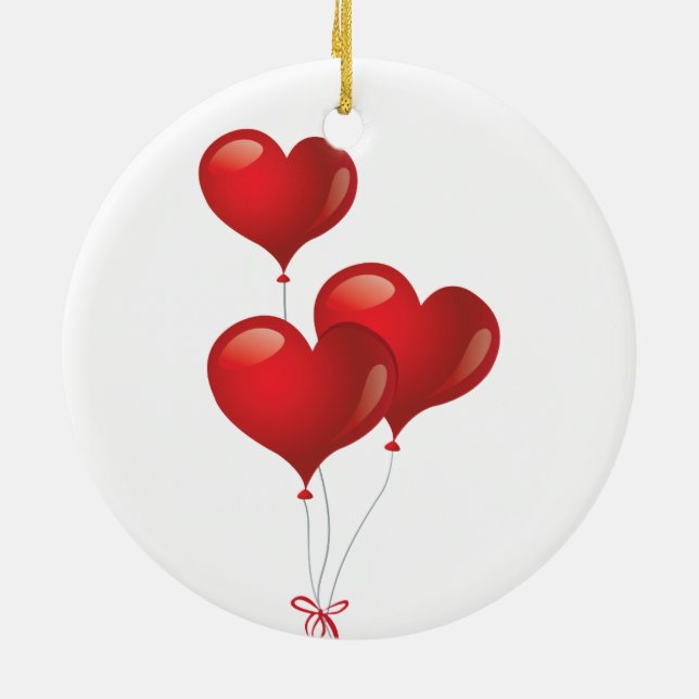 Herz Balloons Ornament (Hinten)