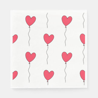 Herz Balloons Serviette