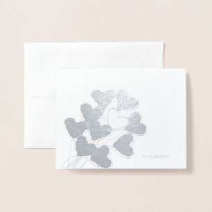 Herz-Balloons-Stationierung Folienkarte