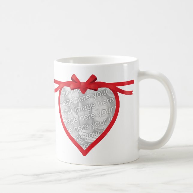 Herz-Band-Foto-Rahmen Kaffeetasse (Rechts)