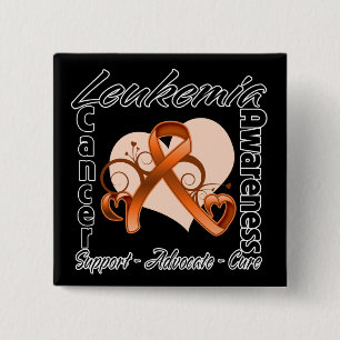 Herz-Band - Leukämie Bewusstsein Button