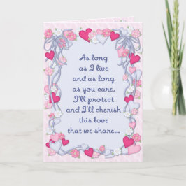 Herz & Band Romance - Innen Verse Feiertagskarte