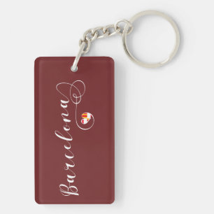 Herz Barcelona Keyring, Katelonien Schlüsselanhänger