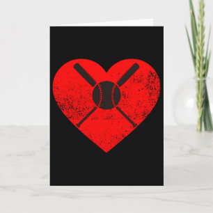 Herz Baseball Valentinstag Glück Sport Valentinsta Karte