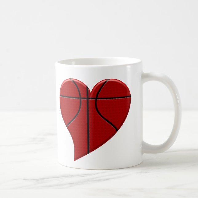 Herz-Basketball-Schale Tasse (Rechts)
