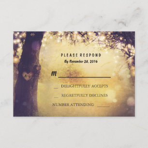 Herz-Baum beleuchtet Hochzeit UAWG Karte