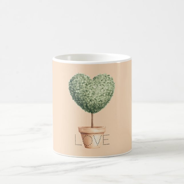 Herz Baum Liebe Kaffeetasse (Mittel)