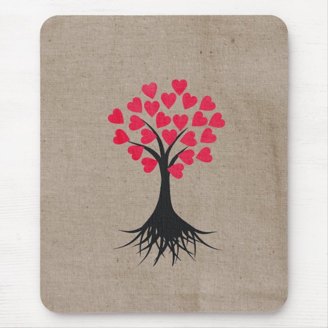 Herz-Baum Mousepad (Vorne)