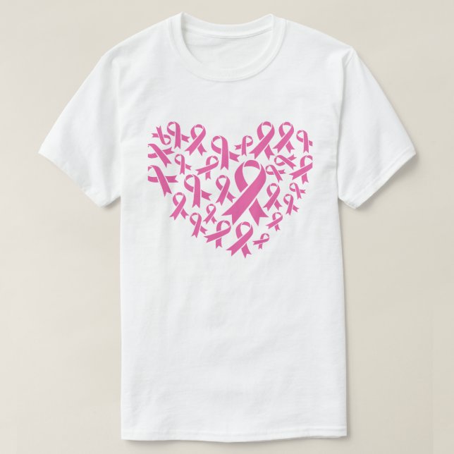 Herz - BCA Pink Ribbons T-Shirt (Design vorne)