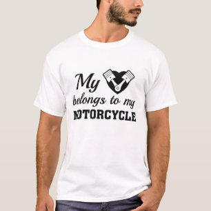 Herz Belongs Motorrad T-Shirt