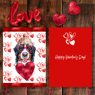 Herz Berner Sennenhund Liebhaber Valentinstag Gesc Feiertagskarte