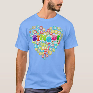 Herz Bingo Spieler Glücksspiel Lotterie Bingo Ausr T-Shirt