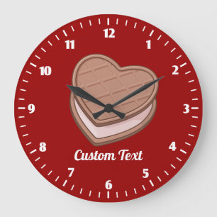 Herz-Biskuit-Großuhr Große Wanduhr