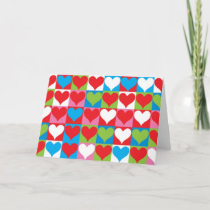 Herz blockiert den Valentinstag Feiertagskarte