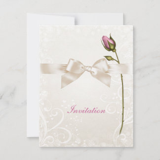 Herz-Blüh-Rose Hochzeit Einladung