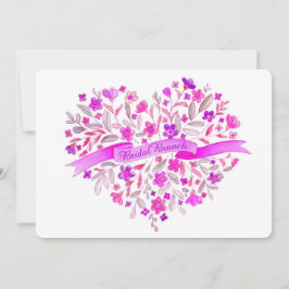 Herz Blume Bouquet Art Bridal Brunch Einladung