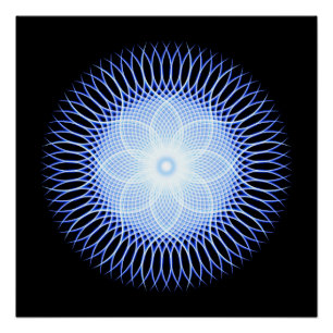 Herz Blume Mandala Poster