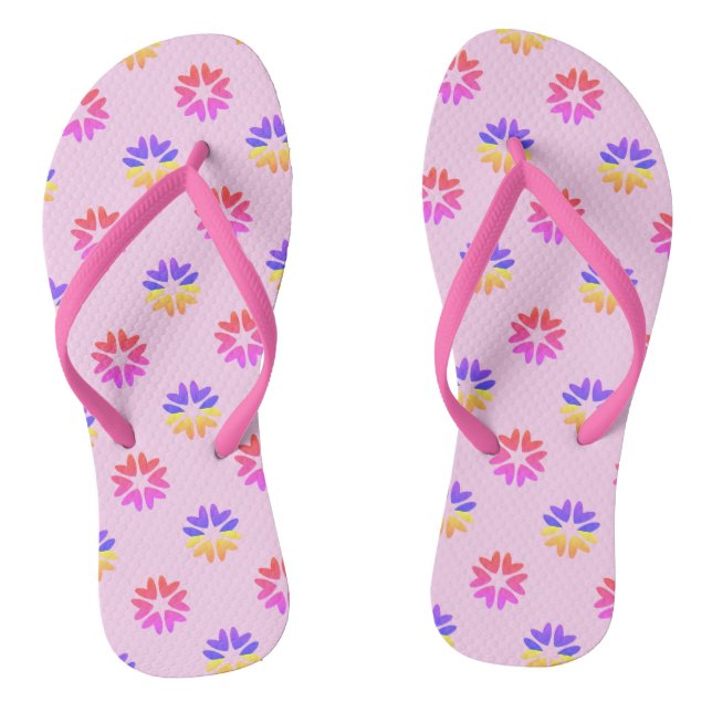 Herz-Blume-Muster Flip Flops (Fußbett)