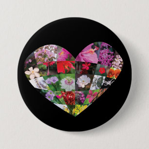 Herz-Blumen Button
