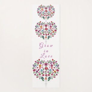 Herz Blumenmuster Yogamatte