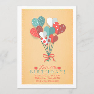 Herz-Blumenstrauß-Einladung Einladung