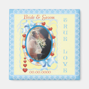 Herz-Bogen-Gastgeschenk Hochzeits-Save the Date Magnet