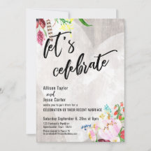 Herz Boho florales rustikales Holz feiern lassen