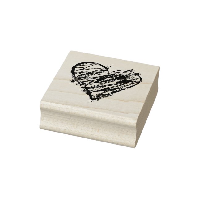 Herz-Briefmarke Gummistempel (Stempel)