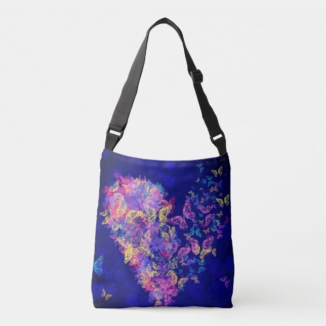 Herz-Butterfly Crossbody Bags Tragetaschen Mit Langen Trägern (Vorderseite)