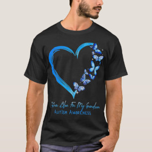 Herz Butterfly Ich trage Blau für meinen Enkel Au T-Shirt