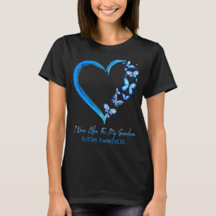Herz Butterfly Ich trage Blau für meinen Enkel Aut T-Shirt