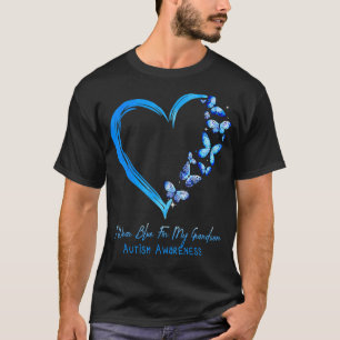 Herz Butterfly Ich trage Blau für meinen Enkel Aut T-Shirt
