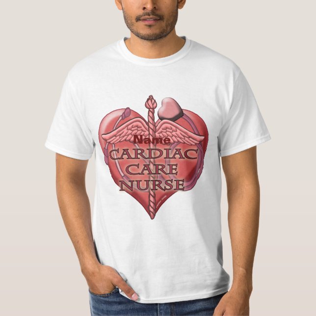 Herz Caduceus Herzpflegerkrankheit T-Shirt (Vorderseite)