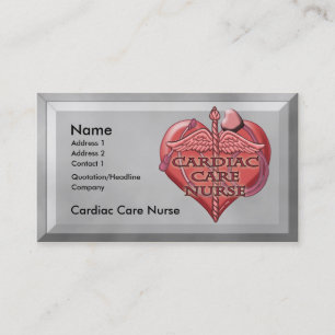 Herz Caduceus Herzpflegerkrankheit Visitenkarte