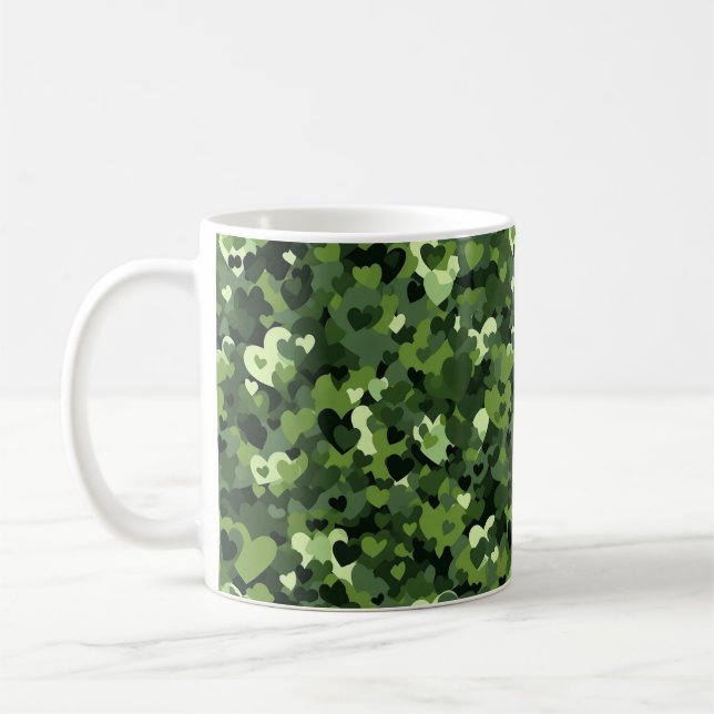 Herz Camouflage Kaffeetasse (Links)