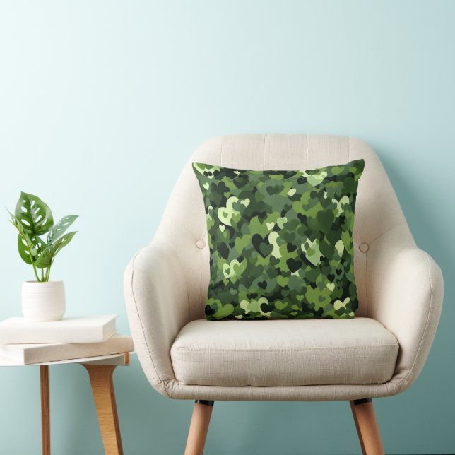 Herz Camouflage Kissen (Stuhl )