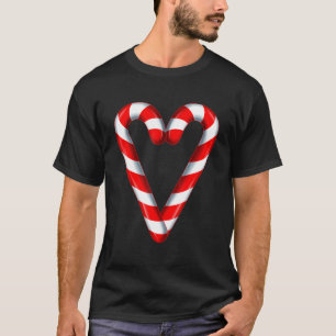 Herz Candy Cane Merry und helle Candy Kostüm Ch T-Shirt