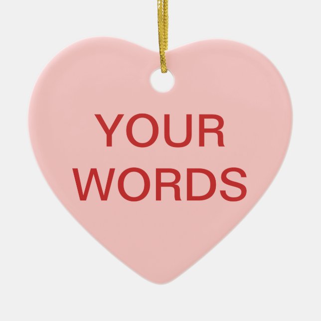 Herz Candy - Erstellen Sie Ihre eigene Stimmung Keramik Ornament (Vorne)