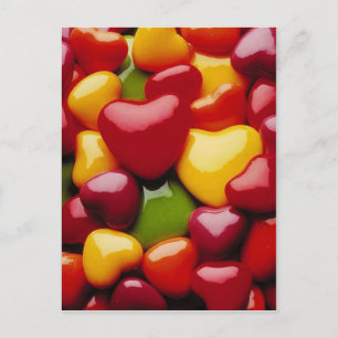 Herz Candy Postkarte