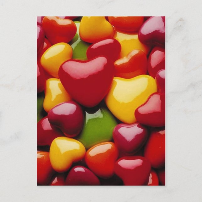 Herz Candy Postkarte (Vorderseite)