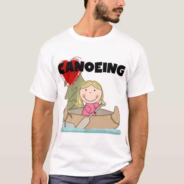 Herz-Canoeing T-Shirts und Geschenke (Vorderseite)