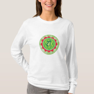 Herz Chakra Anahata Long Sleeve T - Shirt, weiß T-Shirt