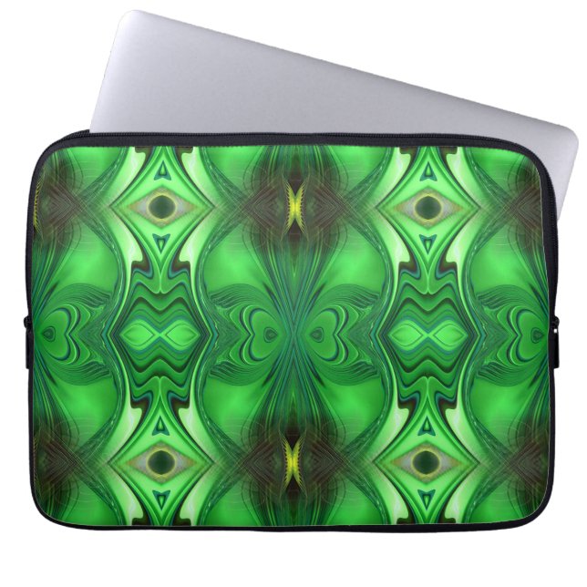 Herz Chakra Energy Wiederholung Muster Laptopschutzhülle (Vorderseite)