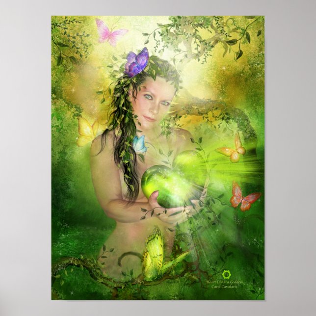 Herz Chakra Goddess Art Poster/Print Poster (Vorne)